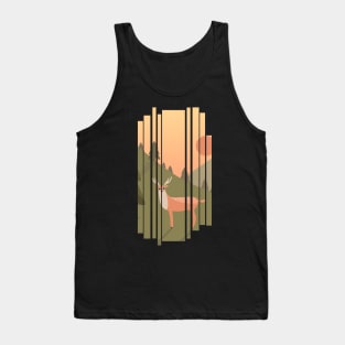 Deer in the field illustration Tank Top